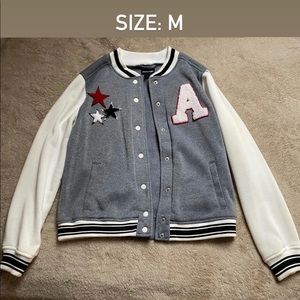 Soft letterman jacket